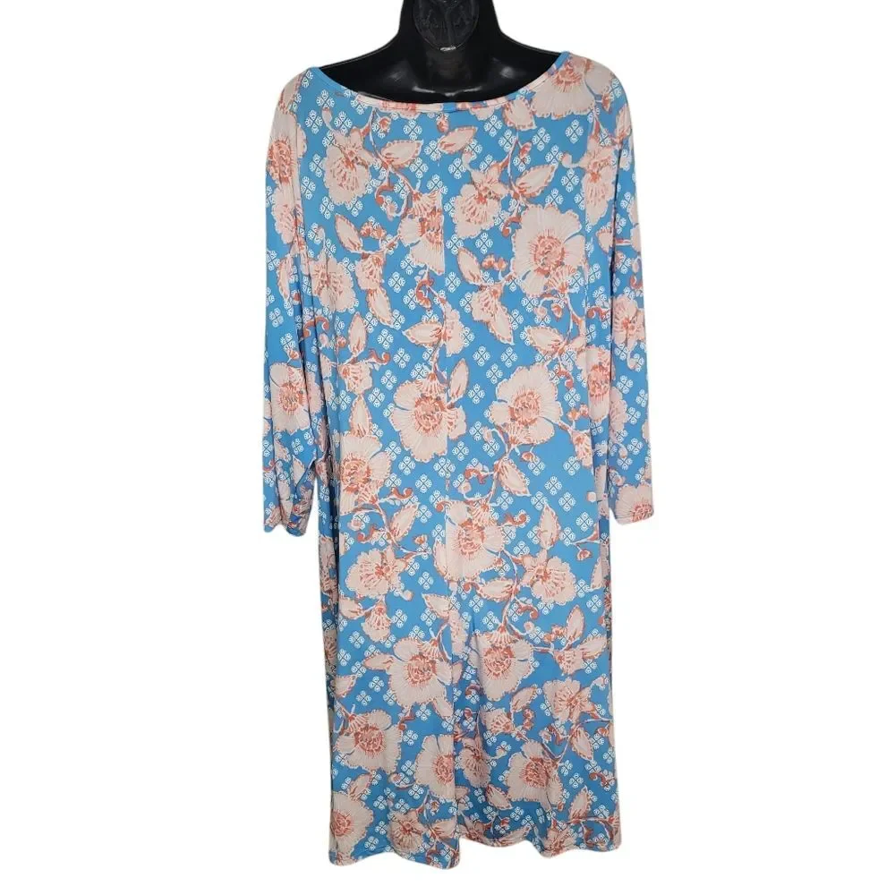 Ruby Rd. Floral Plus Size Stretch Jersey  Dress 3x